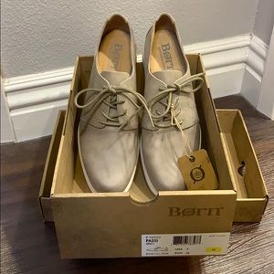 Born Passi Leather Derby Shoe Grey 8